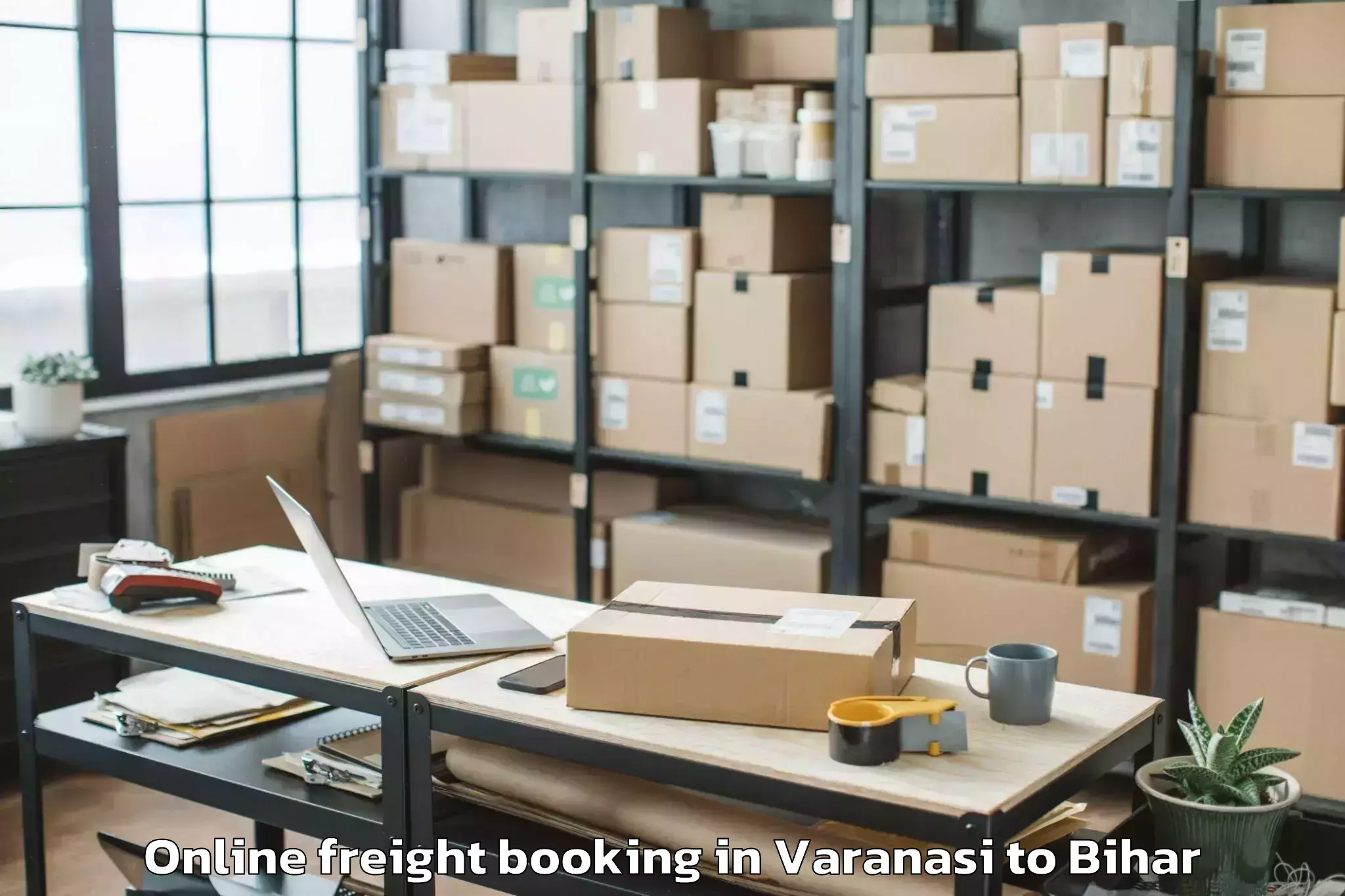 Easy Varanasi to Jha Jha Online Freight Booking Booking